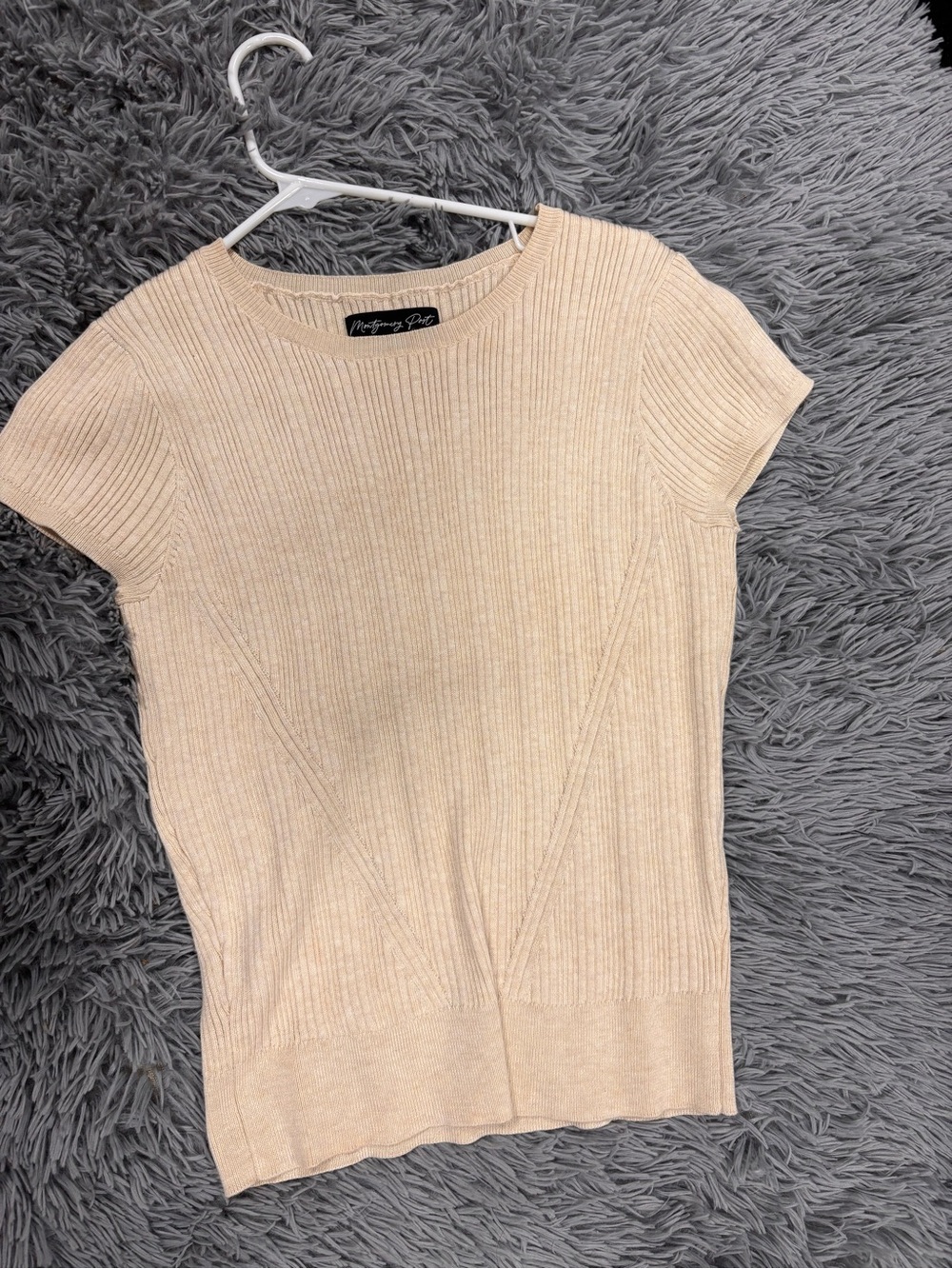 Vintage Havana Cream Short-Sleeve Ribbed Knit Tee